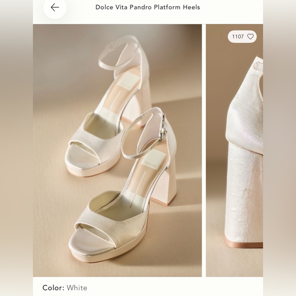 Dolce Vita White Pandro Platform Heels